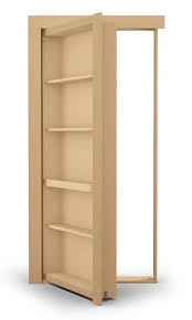 Paint Grade Unassembled Flush Mount Bookcase Hidden Door Hidden Door Bookcase Bookshelf Door Hidden Door