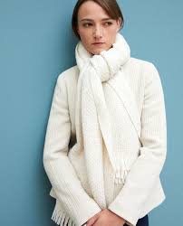Find big knit scarves manufacturers from china. Big Scarf White Gene Comptoir Des Cotonniers