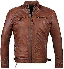 Amazon Com Mens Genuine Biker Distressed Vintage Leather Jackets Diamond Classic 1 Xl Clothing Leather Jacket Jackets Men Fashion Brown Leather Jacket
