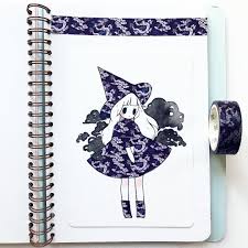 T On Instagram Day 27 A Sleepy Dragon Washi Witch Inktober Inktober2018 Witch Washita Tape Art Marker Art Anime Drawings Sketches