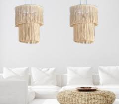 Macrame Lamp Shades Ceiling Pendant Light Shade Tasseled Chandelier Bohemian Natural Wedding Decoration Hanging Indoor Outdoor Lamp Covers Shades Aliexpress