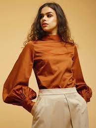 Bishop sleeve definition at dictionary.com, a free online dictionary with pronunciation, synonyms and translation. Buy Rust Round Collar Bishop Sleeve Top Online Fablestreet