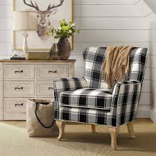 Black And White Checkered Armchair Buffalo Check Home Decor Living Room Chairs Furniture Living Room Furniture