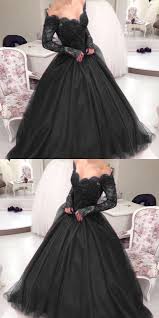 Black Ball Gown Quinceanera Dress Lace Long Sleeves M7547 On Luulla Masquerade Ball Gowns Black Ball Gown Prom Dresses Ball Gown