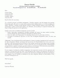 Sample Cover Letter Facilities Management Sample Resume Zone
