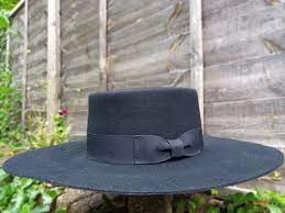The Bolero Hat Spanish Wide Brim Hat Black Fur Wool Felt Etsy In 2021 Wide Brim Hat Wide Brim Hat Men Brim Hat