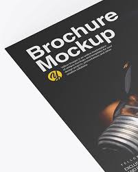 It's psd file consists of smart objects. Brochure Mockup In Stationery Mockups On Yellow Images Object Mockups