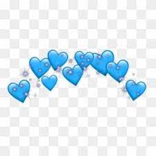 Heart Crown Emoji Blue Tumblr Sticker Adesivos Png Heart Transparent Png In 2021 Heart Emoji Stickers Blue Heart Emoji Heart Emoji