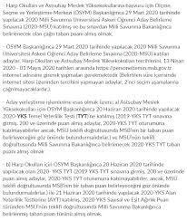 Msu 2020 Basvurusu Basladi Lise Mezunu Kadin Erkek Subay Astsubay Askeri Ogrenci Alimi