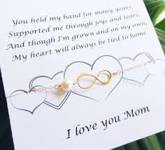 Simple Infinity Necklace For Mom Mother Of The Bride Gift Etsy Gifts For Wedding Party Mom Wedding Gift Bride And Groom Gifts