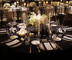 Black And Gold Wedding Table Settings Elegant Wedding Table Setting Wedding Venue Decorations Wedding Table Settings Gold Table Setting