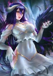 1920x1200 anime overlord overlord ainz ooal gown wallpaper. Albedo Overlord Anime Anime Girls Dark Hair Albedo 728x1030 Wallpaper Teahub Io