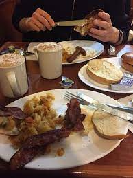 The bacon, egg and cheese (or bec) sandwich is a quick and classic breakfast that features bacon, fried or scrambled eggs and cheese (typically american, cheddar or swiss). Typical American Breakfast Bild Von New York Luncheonette New York City Tripadvisor
