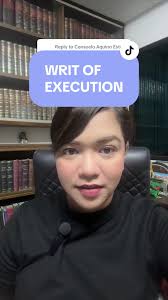 Replying to @Consuelo Aquino Esta Ano ang writ of execution?  #attorneymaimai #attymaimai #LearnItOnTikTok #EduWow #EduTok #TikTokSkwela  #tiktoklawyersph #writofexecution #remediallaw #civilprocedure