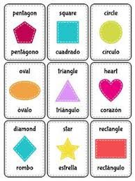 Shapes Card In English And Spanish Tarjetas Educativas Formas En Espanol E Ingles Bilingual Education Bil Ingles Para Preescolar Fichas Lengua Espanola