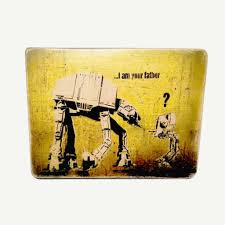 Read story i am your father!! Banksy Star Wars I Am Your Father Upcycled Stencil Street Art Artesanalwoodprint
