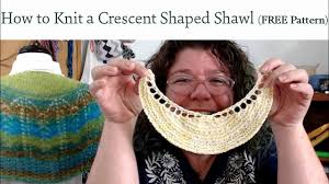 In fact, you can access the free downloadable pattern for this elegant knitted shawl from the love crafts website. How To Knit An Easy Crescent Shaped Shawl Free Pattern Youtube