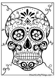 However, only silly people would eat besides, aside from sugar and icing, sugar skulls are commonly adorned with sequins, colored tin foil, feathers, beads and glitter. Sugar Skull Coloring Pages Updated 2021