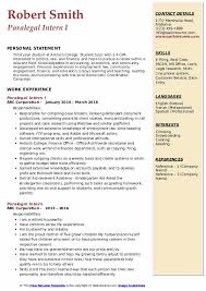 We provide you with cv templates in english that apply in these countries. Paralegal Intern Resume Samples Qwikresume