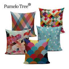 Showing results for sofa cushions. Nordic Decoration Home Pillowcase Vintage Cushioncover Colorful Plaid Geometric Cushions For Sofa Custom Decor Throw Pillow Case Buy From 6 On Joom E Commerce Platform
