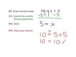 Middle School Math Rules Love The Idea Of Railroad Tracks For Solving Equations One Step Equations Middle School Math Equations