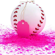 Young parents expecting a child use a unique baseball pitch to reveal the gender of their unborn child. Pink Gender Reveal Baseball Girl Exploding Baseball Gender Reveal Celebrations