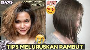 Bersihkan rambut dengan shampoo, bilas sampai bersih. Tips Meluruskan Rambut Kriting Permanent Dalam 1 Minggu Dinda Shafay Bahasa Youtube