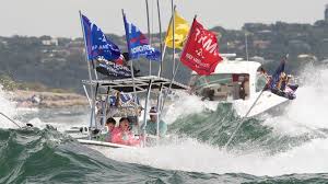 several boats sink at pro trump parade