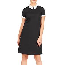 For The Topshop Black Peter Pan Contrast Collar Dress Contrast Collar Dress Collar Dress Kate Middleton Dress