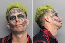 Joker lookalike accused of waving loaded gun at Miami cars