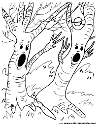 Spooky Tree Coloring Page Create A Printout Or Activity Halloween Coloring Pages Scary Halloween Coloring Pages Monster Coloring Pages