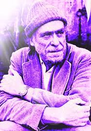 Hank Is The Hero Of His Shit, Baby." Charles "Hank" Bukowski wearing a  t-shirt depicting a photo of his favorite author: Him. By Bennett D. Fields  Graphite