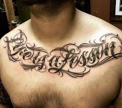 Tattoo At Chest Tattoo Design Ideas Chicano Tattoo Letter Tattoo Tattoo Chest Tattoo Chest Tattoo Fonts Tattoo Designs