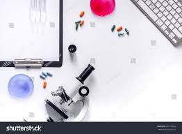 Tools For Medical Tests Microscope Petri Dish Ampoule On White Background Top View Copyspace Ad Ad Micro Petri Dish Medical Tests Vintage Branding Logo