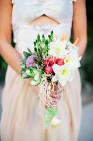 Unique Wedding Bouquets Without A Flower In Sight Unique Wedding Bouquet Vegetable Bouquet Wedding