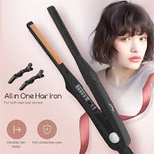 Terviiix small flat iron for short hair, temperature adjustable pencil flat iron fast heat up, 3/10 inch beard straightening iron dual voltage with tourmaline ceramic plates, auto shut off 1,356 $25 99 ($25.99/count) Ckeyin Ultra Thin Hair Straightener Curler Professional Ceramic Flat Iron Hair Iron Short Hair Women Fast Styling Curling Iron45 Straightening Irons Aliexpress