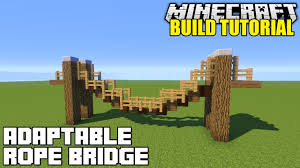 Minecraft How To Build A Hanging Rope Bridge Tutorial Simple Easy A Minecraft Bauplane Minecraft Gebaude Minecraft Bauen