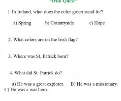 To this day, he is studied in classes all over the world and is an example to people wanting to become future generals. 40 Free Saint Patrick S Day Worksheets