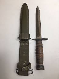 Wwii Us M4 Imperial Bayonet Knife With U S M8 B M Co Scabbard Excellent Knife Bayonet Combat Knives