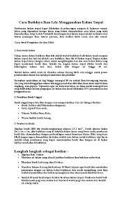 Doc Cara Budidaya Ikan Lele Menggunakan Kolam Terpal Kristian Sampe Academia Edu