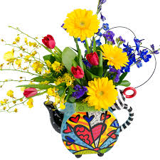 Maybe you would like to learn more about one of these? Britto A New Day Teapot Bouquet