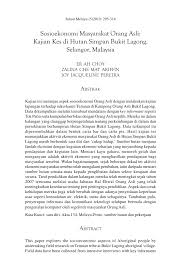 Pencapaian piagam pelanggan negeri sembilan bagi tahun 2010 purata pencapaian = 87.7% • mengurusetiakan mesyuarat jawatankuasa perancang negeri 3 kali setahun. Pdf Sosioekonomi Masyarakat Orang Asli Kajian Kes Di Hutan Simpan Bukit Lagong Selangor Malaysia