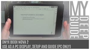 How To Setup Onyx Ereaders As Secondary Pc Display Video The Ebook Reader Blog