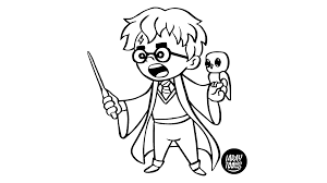 Dibujos Para Colorear De Harry Potter Kawaii