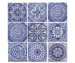 Outdoor Wall Art 9 Tiles Set To Create Unique Garden Etsy Decorative Wall Tiles Tile Wall Art Circle Wall Art
