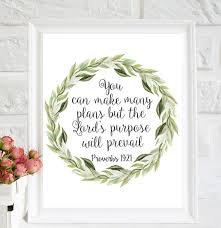You can make many plans Proverbs 19:21 Scripture art Christian | Etsy