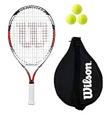 Md Trading Wilson Steam Red 19 21 23 Junior Tennis Racket 3 Tennis Balls