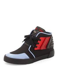 Black And Red Designer Sneakers Giuseppe Zanotti Foxy London High Top Sneaker Black Red Blue Modesens Beautiful Sneakers High Top Sneakers Top Sneakers
