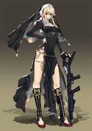 Nun War By Su Fantasy Character Design Anime Warrior Female Character Design