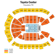 toyota center houston tickets schedule seating chart